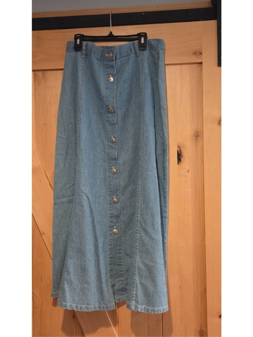 Vintage Honors A-line Denim Maxi Skirt Women Sz 14 90’s Boho Southwestern Maxi